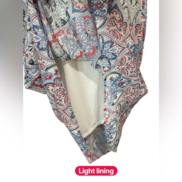 NWOT, Tribal Femme, Paisley Print Dress With Chain Straps, Large, Red, Blue - Picture 9 of 11